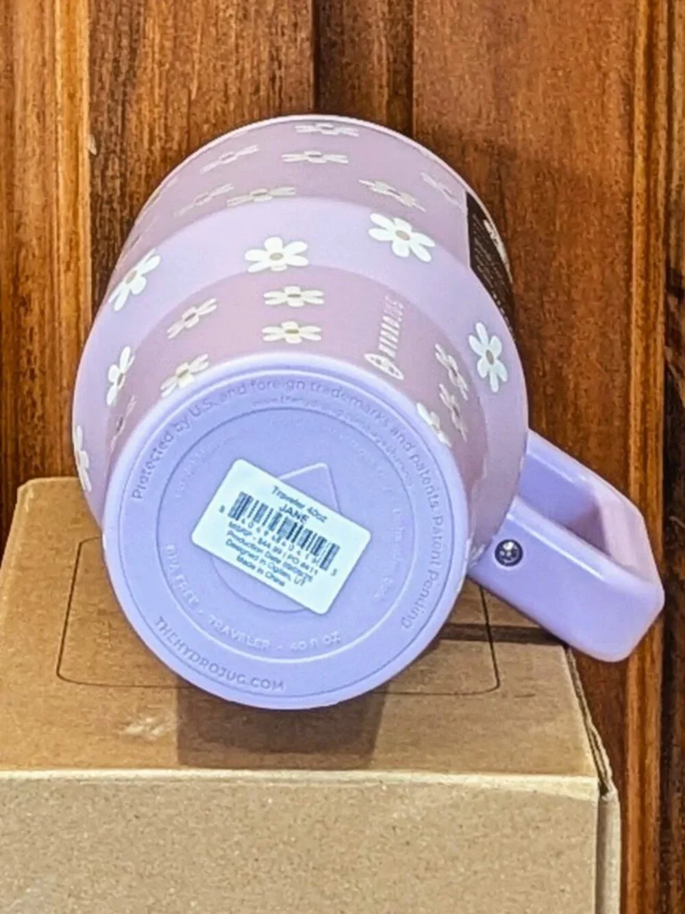 Hydrojug Jane Collection Purple Flower Traveler 40oz